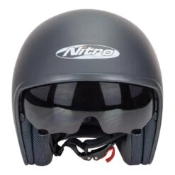 Nitro X606V Satin Black Helmet -Motorcycle Gear large 320