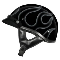 M2R Rebel Shorty Flamed PC-5 Black Helmet