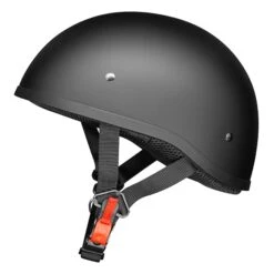 M2R Rebel Shorty Matt Black Quick Release Helmet -Motorcycle Gear large 469